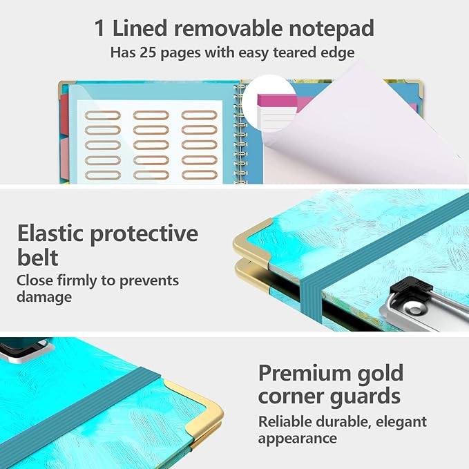 Clipboard Folio with Notepad for Letter Size, 5 Extra Folders with Storage 10 - Image 3