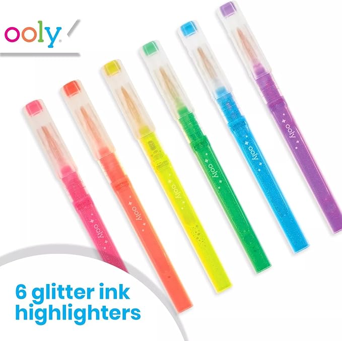 OOLY Oh My Glitter Liquid Glitter Ink Neon Highlighters - Image 2