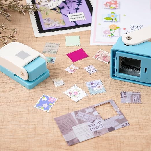 3 Pcs Stamp Punch, 1x0.8inch Medium Stamps Shaped Punch, 1 Inch Square Stamps - Image 6