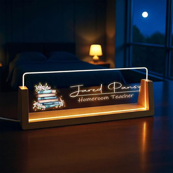 Custom Desk Name Plate, Light Up Acrylic Office Sign, Personalized Gift - Image 6