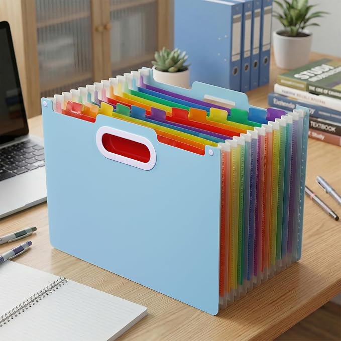 Comix Expanding File Folder, 13 Pockets Accordion File Organizer, Letter/A4 - Image 5