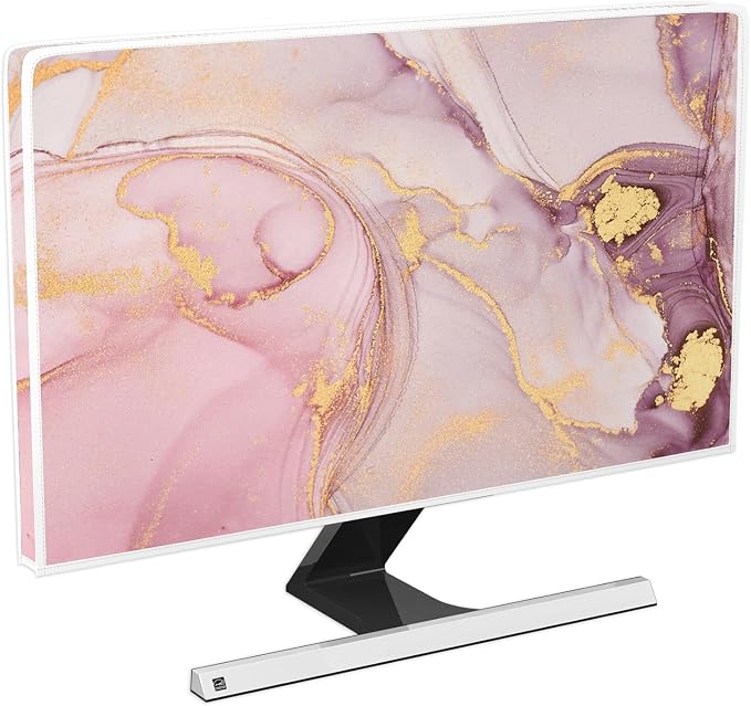 Baocicco Pink Gold Marble Waterproof Screen TV Cover 70 Inch Decorative Modern by Baocicco