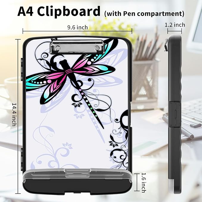 Clipboard with Storage High Capacity Plastic Nursing Clipboards with Pen Holder - Image 2