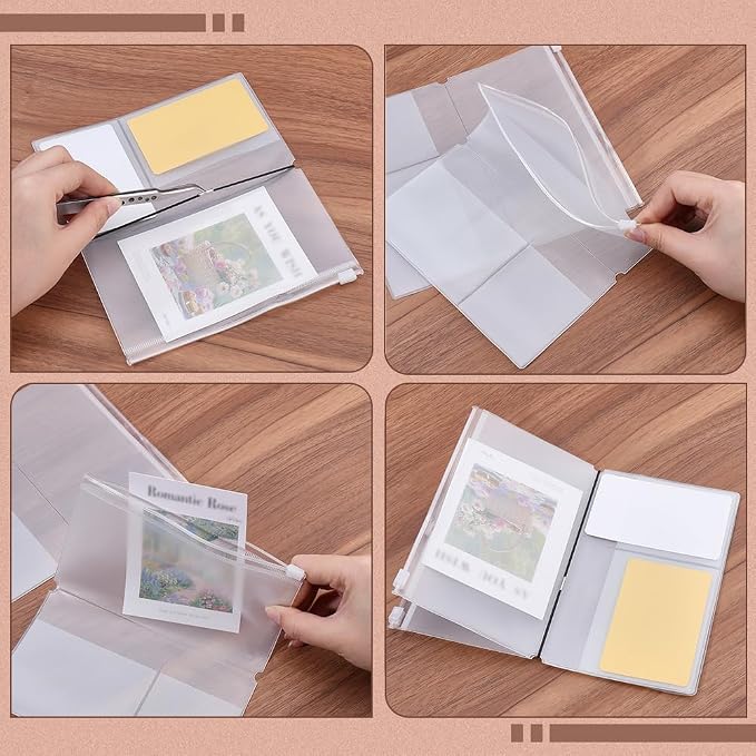 CRASPIRE 4Pcs Zipper Pocket for Travelers Notebook Accessories - Image 5