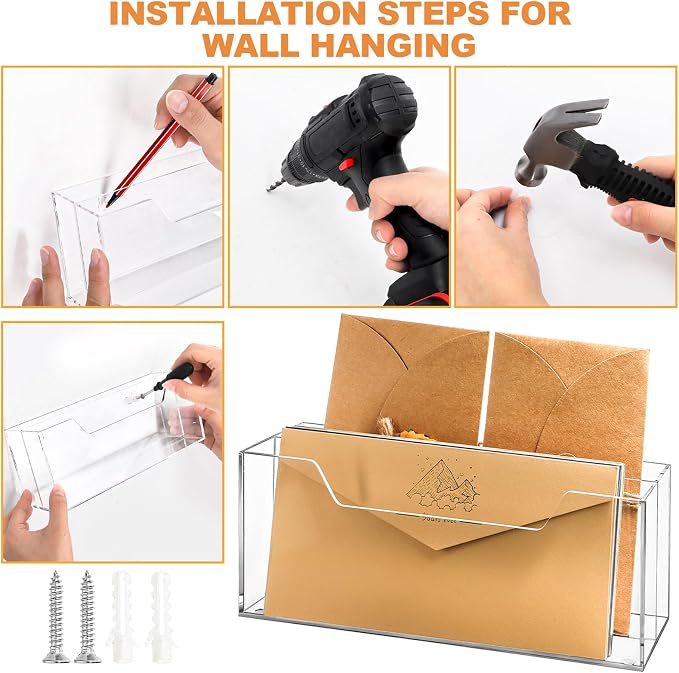 Noamus 2 Pack Acrylic Mail Organizer - Image 5