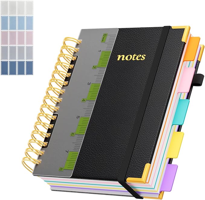 XYark A5 Hardcover Spiral Notebook, 6.3"x8.5" College Ruled Notebooks by XYark