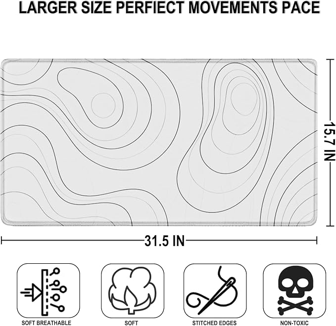 Large Mouse Pad, 31.5" x15.7" Large Mat - Image 3
