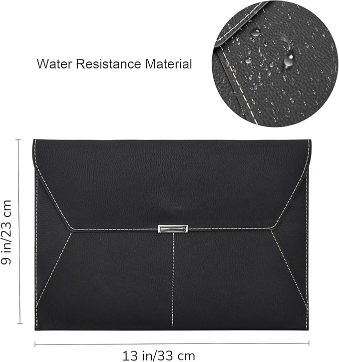 VANRA File Folder Document Holder Organizer Waterproof Portfolio Leather Folder - Image 2