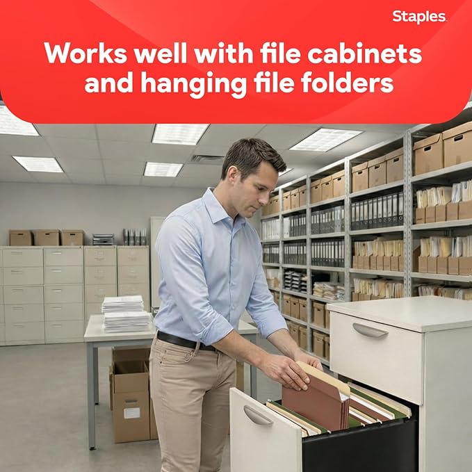 Staples Reinforced File Pockets, Letter Size, Expands Up to 5.25", Heavy‑Duty - Image 4