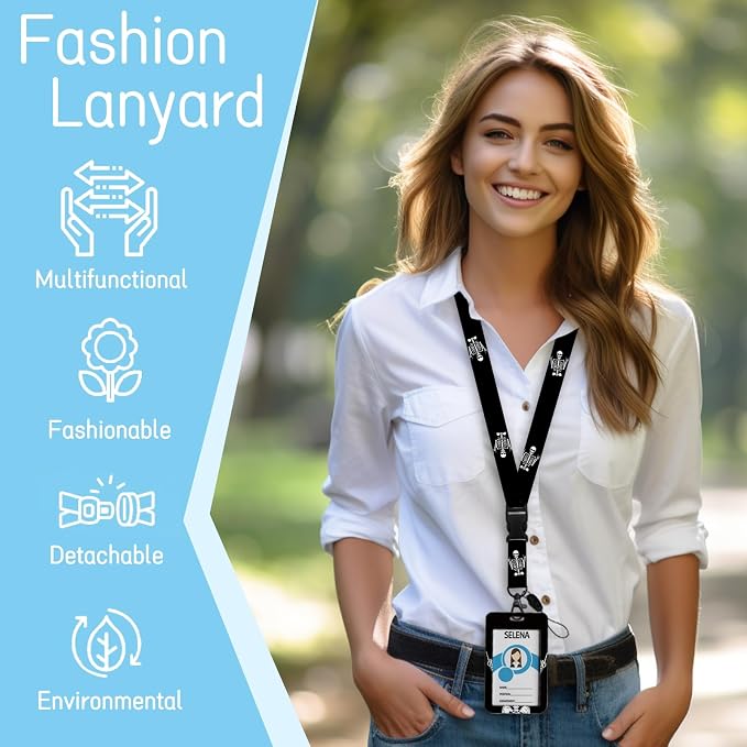 Piefly Lanyards for Id Badges, Funny Badge Holder - Image 2