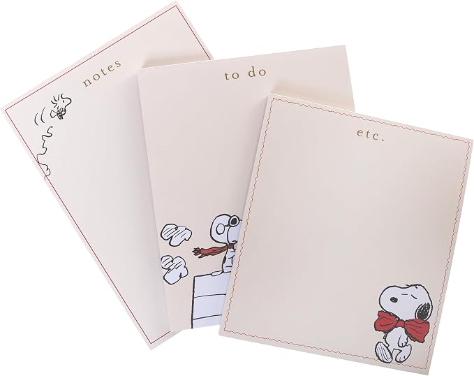 Graphique Peanuts Assorted Notepads Luxe Collection, 60 Sheets/Pad, 6.3” x 8.46” - Image 2