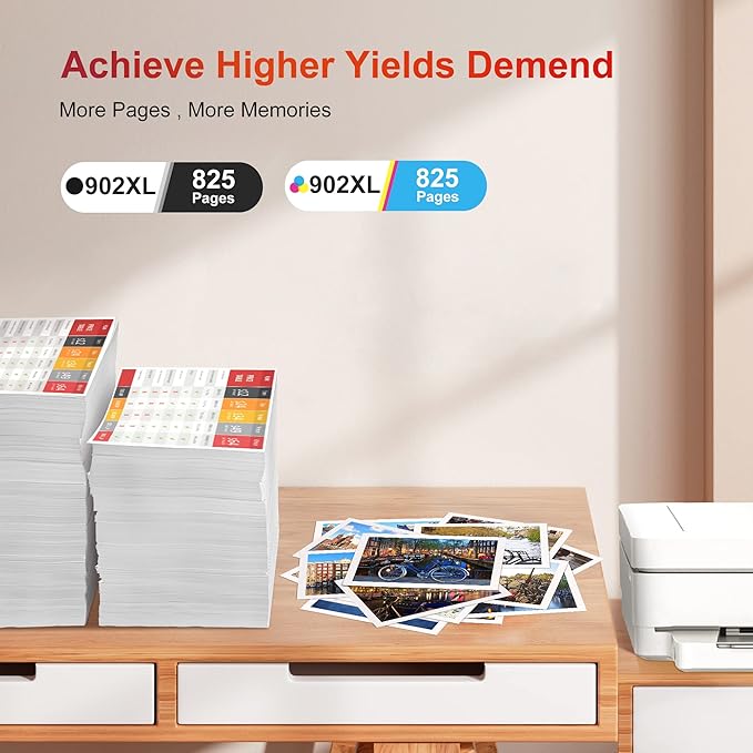 902XL Ink Cartridges Replacements for HP Ink 902 902XL Color Combo Pack Upgraded 902 Ink Cartridges for HP Printers Officejet Pro 6968 6978 6962 6958 6954 6960 Printers(3 Pack, Cyan, Magenta, Yellow)-DeskLoop Office