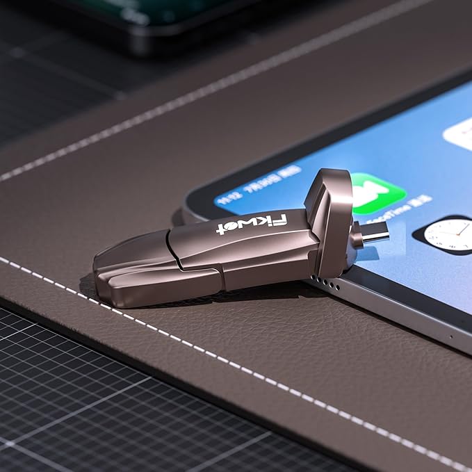 External SSD USB Flash Drive 256GB, Up to 2050MB/s 2-in-1 Type C+ USB A USB3.2 Gen2 Solid State Thumb Drive SSD Stick for iPhone 15/16/Android/Windows/Mac/PC/Laptops-DeskLoop Office