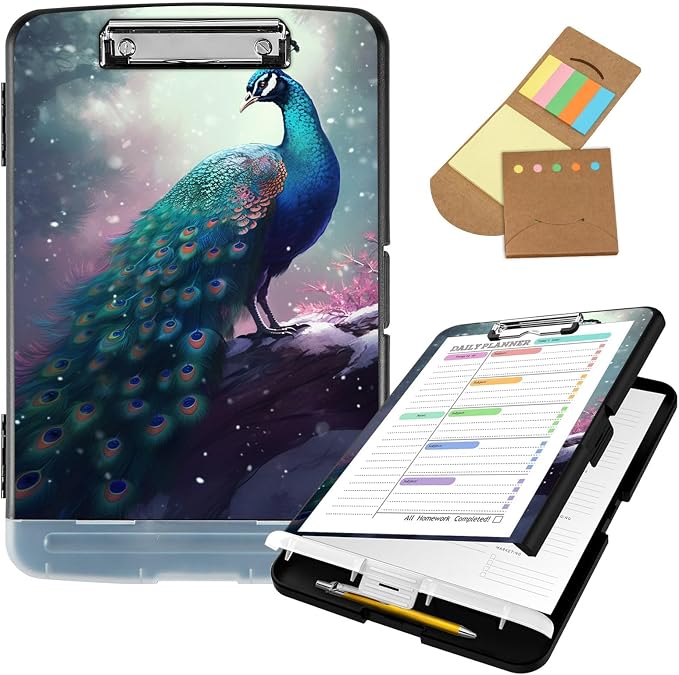 Clipboard with Storage, 8.5x11 High Capacity Nursing Clipboards with Pen Holder by Unknown