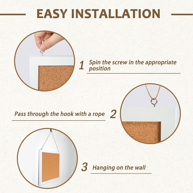 2-Pack Double-Sided Small Wood Framed Cork Board, Picture Display Vision Board - Image 3
