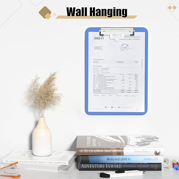 Hongri Plastic Clipboard with Pen Holder, Nurses and Women, Low Profile Clip - Image 7