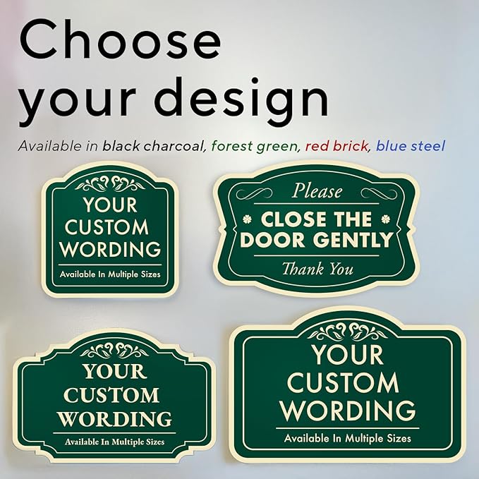Personalized Green Outdoor Metal Sign, 30x24 In, Waterproof, USA Made - Image 3