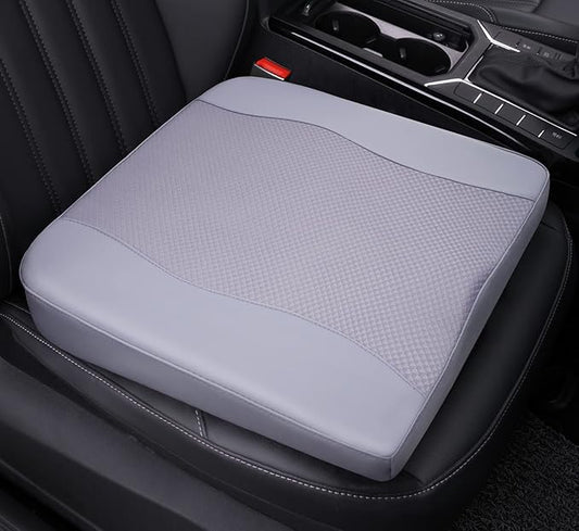 Car Seat Cushion, Comfort Memory Foam Car Cushions for Driving - Sciatica & Lower Back Pain Relief, Driver Seat Pillow for Auto, Office Chair, Wheelchair - Gray-DeskLoop Office