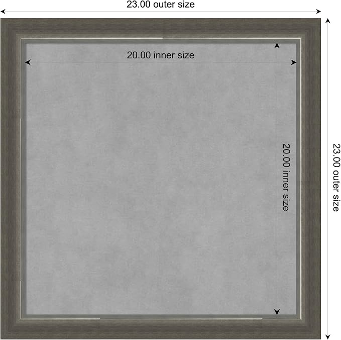Amanti Art Silver Framed Magnetic Board 23x23 Medium Vision Board - Image 3