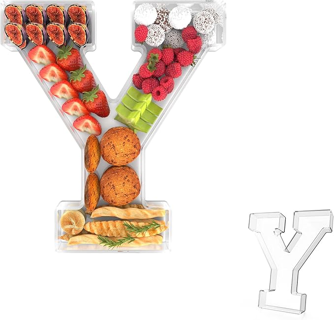 13.8" Acrylic Letter Charcuterie Tray, Charcuterie Letters Fillable Box by Tdsuco