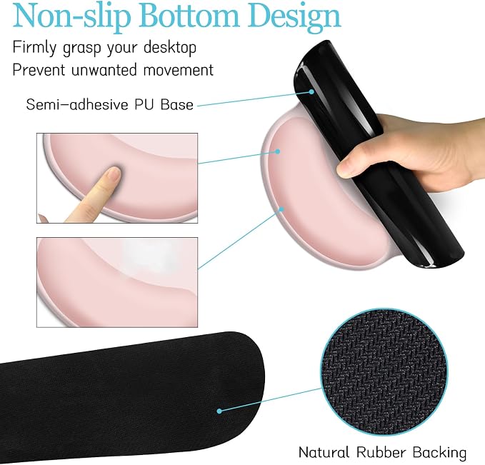 LIMKRIAN Pink Mouse Pad Set, Complete XXL Desk Mat - Image 5