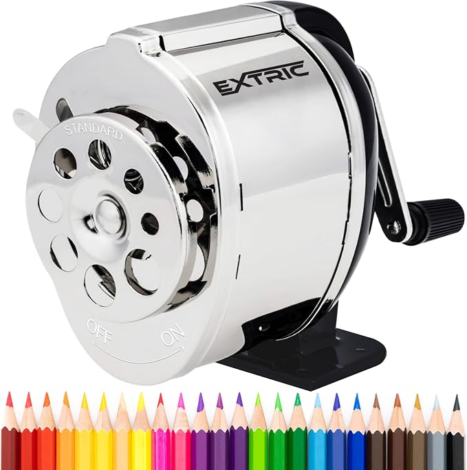 EXTRIC Pencil Sharpener Manual Desktop & Wall Mount Hand Crank Sharpeners | by EXTRIC