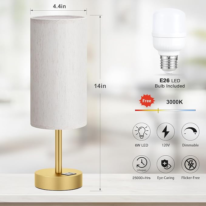Dicoool Small Touch Bedside Lamp - Image 5
