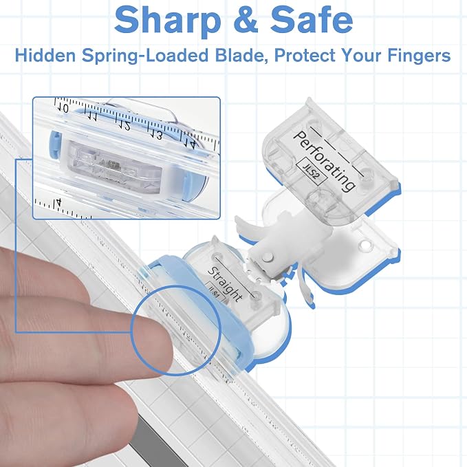 3-in-1 Paper Trimmer with Straight, Scoring & Perforating Blades, Scrapbooking - Image 5
