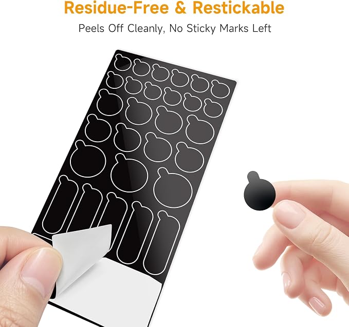 Webcam Covers 290 Pack 10 Sheets, Ultra Slim Black Matte Vinyl Reusable Camera - Image 2