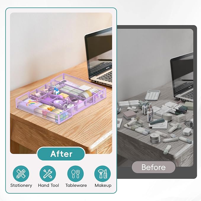 Expandable Desk Drawer Organizer Tray - Image 5
