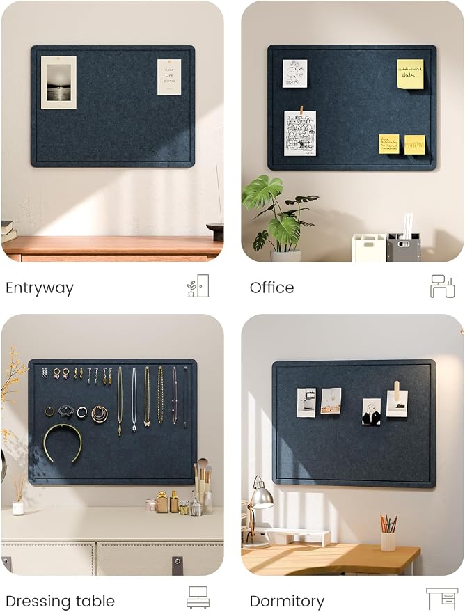Fluxynara Bulletin Board, 23.6" x 17.5" Cork Board Alternative - Image 7