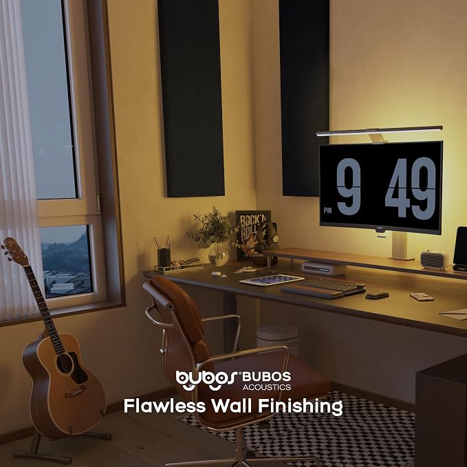 BUBOS 2 PCS Acoustic Panels, 47.2''x11.8'' Fabric Soundproof Wall Panels - Image 7