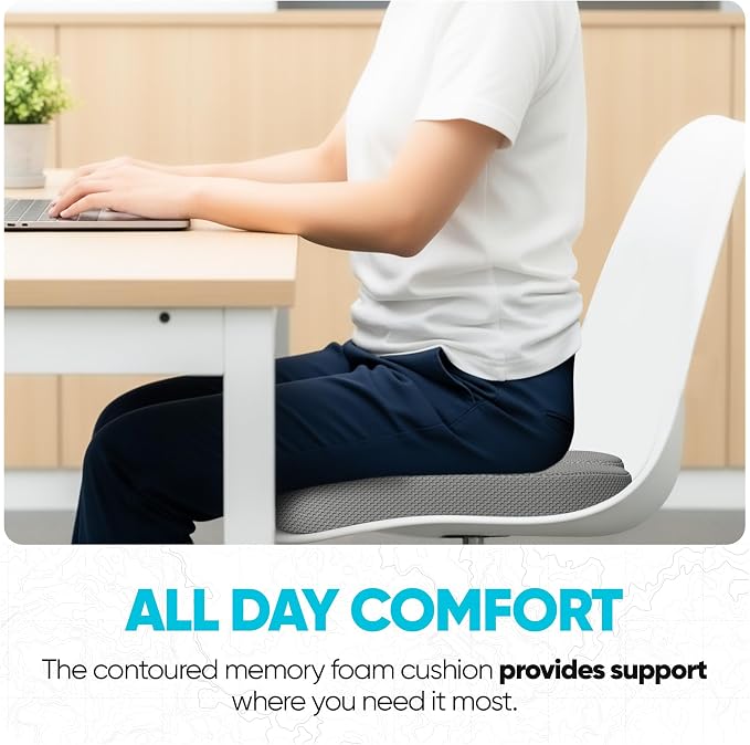 FORTEM Seat Cushion, Office Chair Cushion, Memory Foam Car Seat Cushions - Image 4