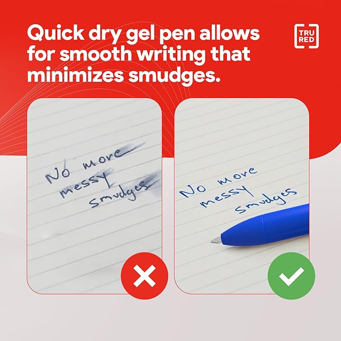 Staples TRU RED Retractable Gel Pens, Medium Point 0.7mm, 12 Pack - Image 5