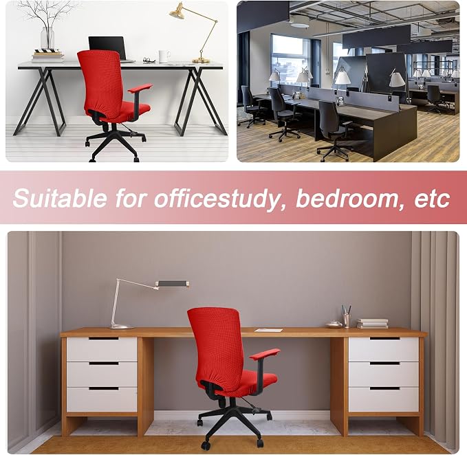 Tallew 4 Pcs Office Chair Covers Set Computer Universal Protective Stretchable - Image 6