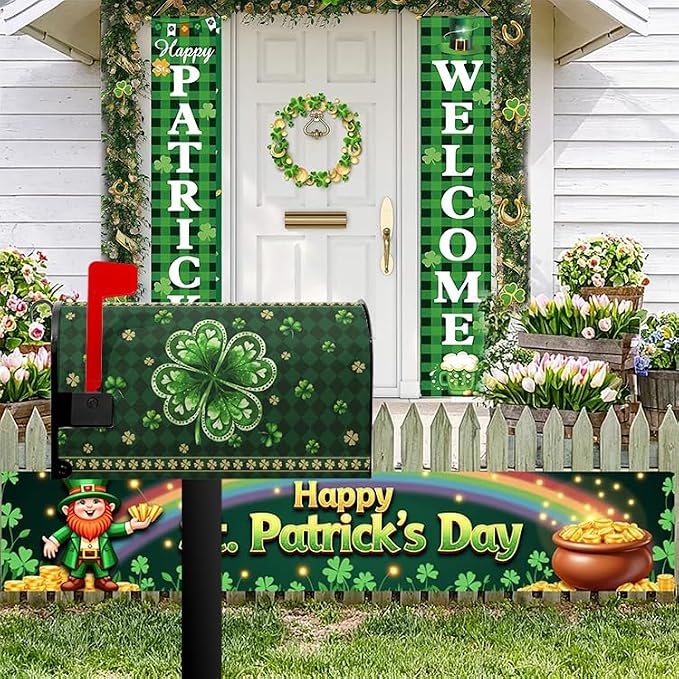 St Patricks Day Mailbox Covers Magnetic Standard Size 21 x18 Inch St. Patrick's - Image 2
