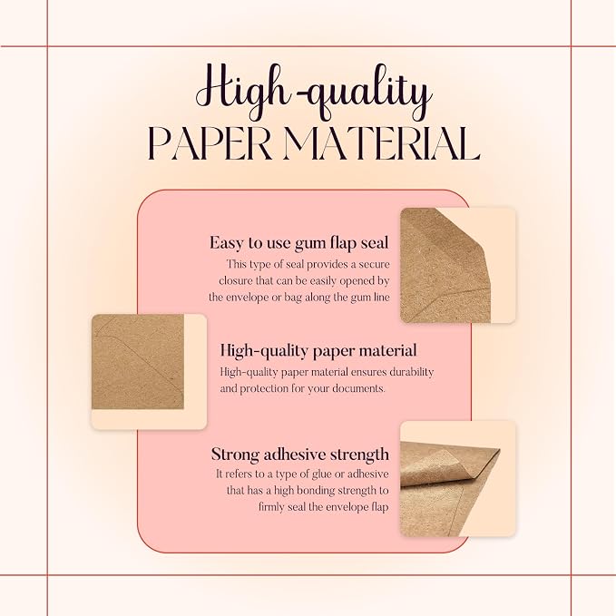 ACSTEP 2400PACK Kraft 5X7 Envelopes, Invitations, Greeting Cards Mailing - Image 6