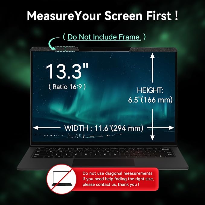 Magnetic Laptop Privacy Screen 13.3 Inch - Image 7