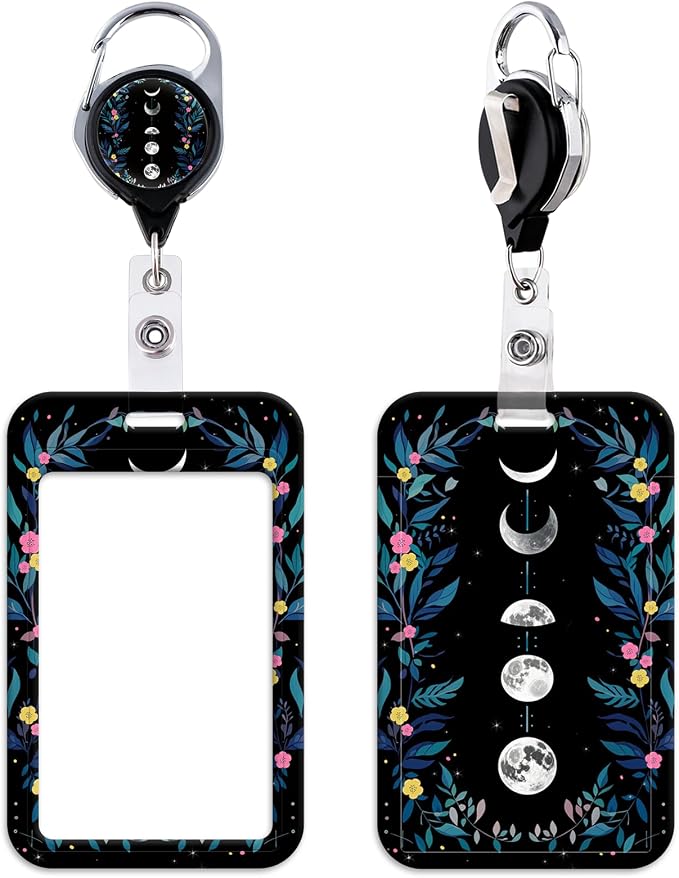 Cute Moon & Flower Retractable Reel by beemorita