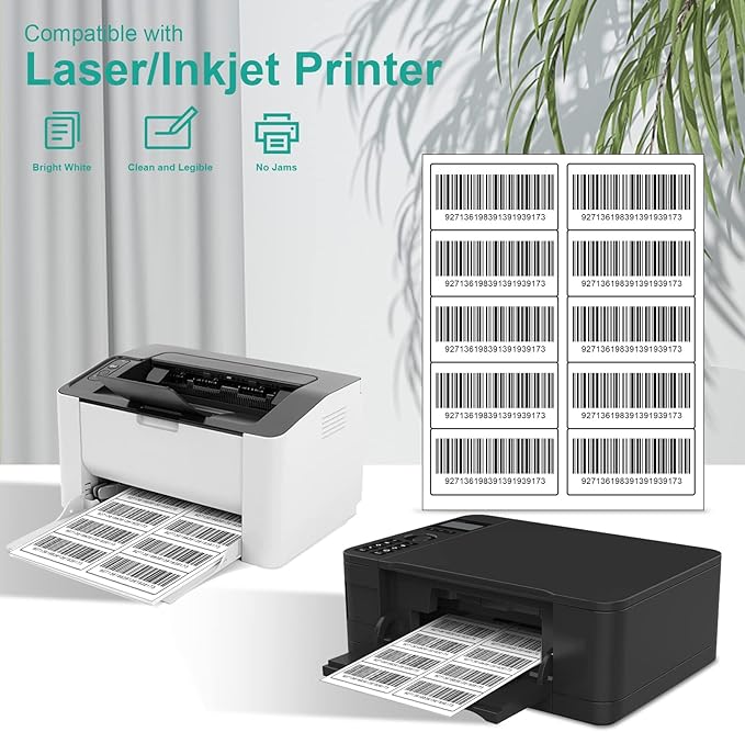 MFLABEL 2x4 Shipping Address Labels, 10-UP, 160000 Count, 16000 Sheets for Printer, Internet Mailing, FBA Stickers, 2" x 4" for Laser/Inkjet Printer