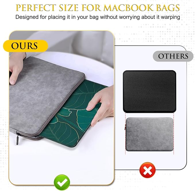JIKIOU 3 Pack Mouse Pad with Stitched Edge, Portable Size-10.2x8.3in Leaf | - Image 6