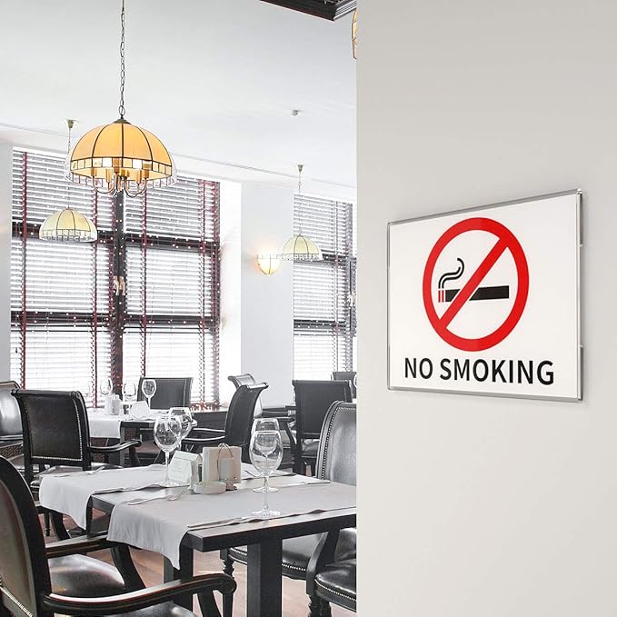 NIUBEE Acrylic Sign Holder 8.5x11 Inches Horizontal, Restaurant-No Drilling - Image 5