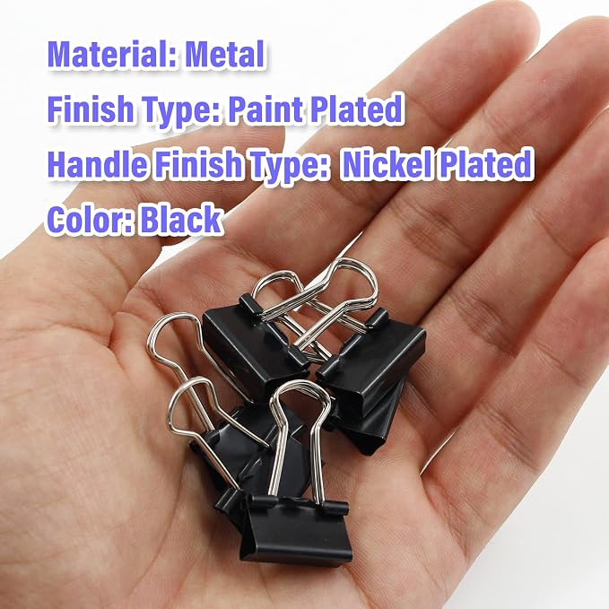 40 Pack Small Binder Clips - Image 4