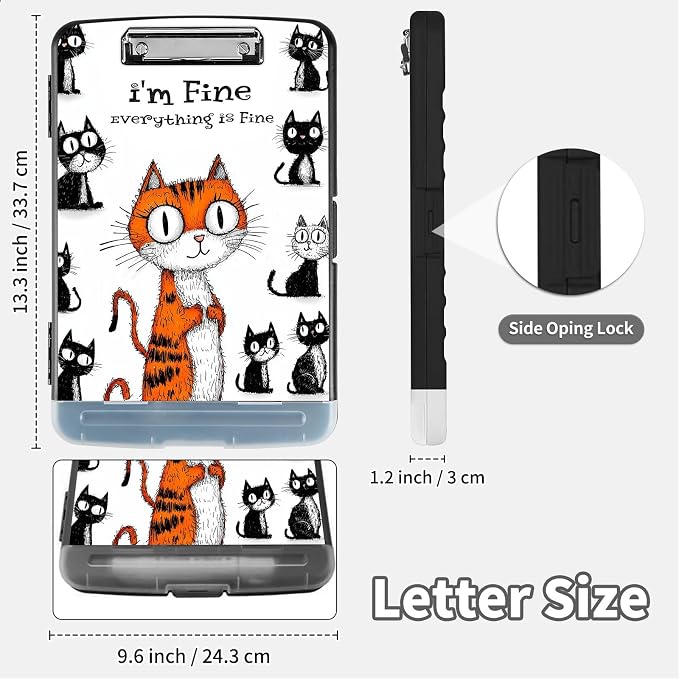 Clipboard with Storage & Pen Holder, Nursing Letter-Size 8.5x11 with - Image 6