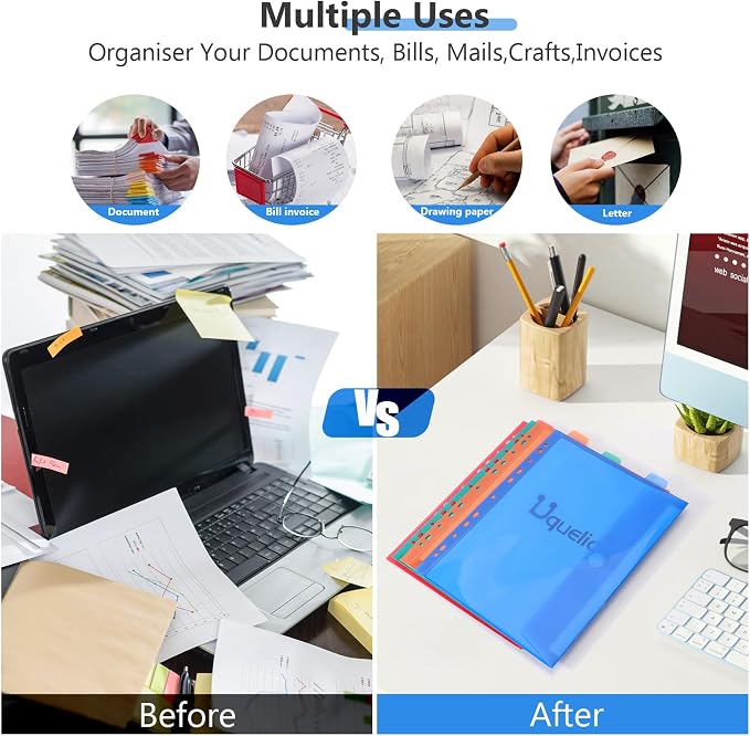 Uquelic Document Organizer, Soft PVC Binder - Image 6