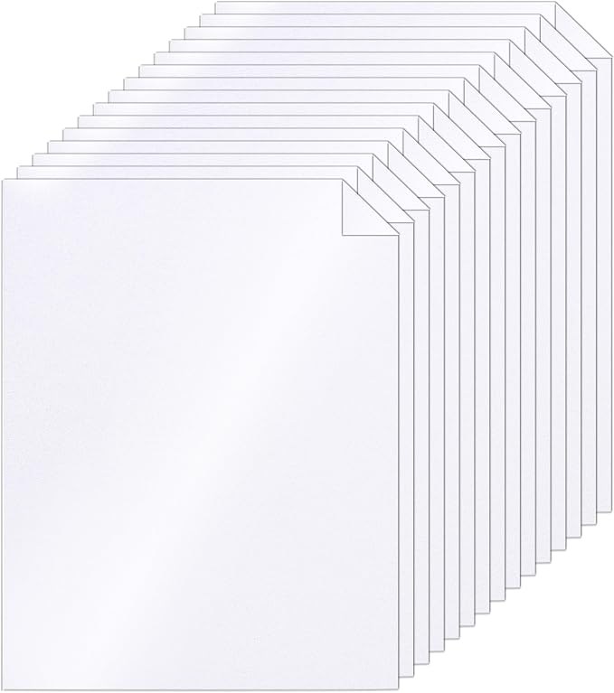 Silunkia 100 Sheets White Shimmer Cardstock 8.5 x 11 Certificate Paper by Silunkia