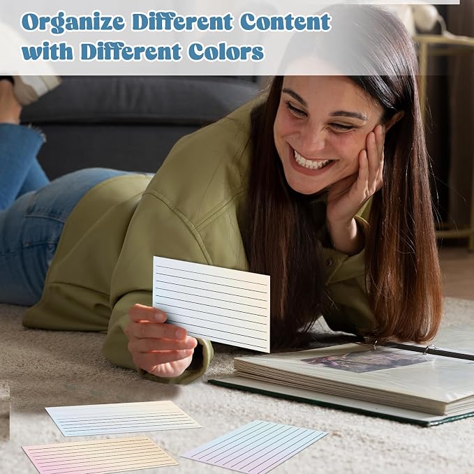 100 Pack Ruled Index Cards 3x5 Gradient Colored Index Cards Heavy Weight Note - Image 6