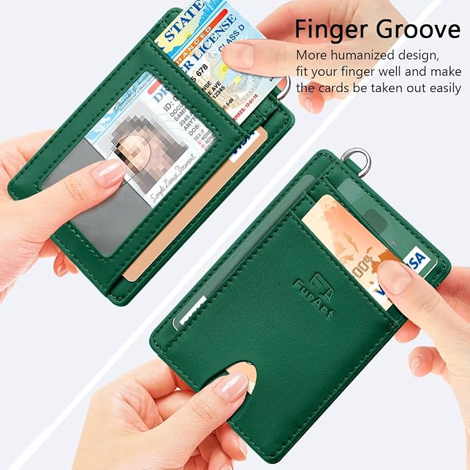 FurArt Slim Minimalist Wallet RFID Credit Card Holder - Image 3