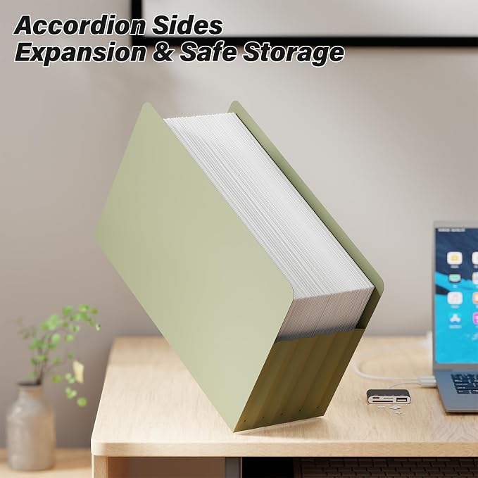 Ansook Legal Size Expanding File Folders, 6 Pack Large Capacity 5.25" - Image 6