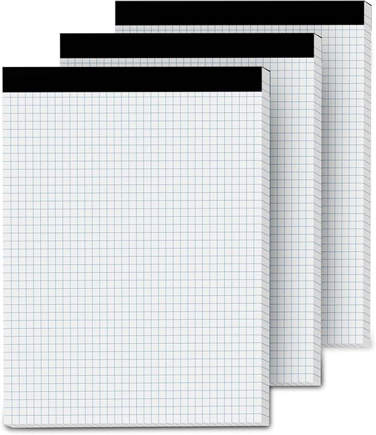 Aidunmis Graph Paper Pads 8.5 x 11, 4x4 Quad Ruled, 3 Pack Grid Paper Pad 8.5 x by Aidunmis